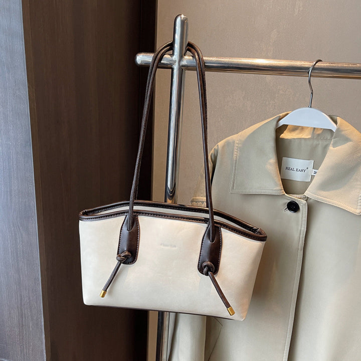 BRIGITTE™ - Vintage Knot-Detail Shoulder Tote Bag