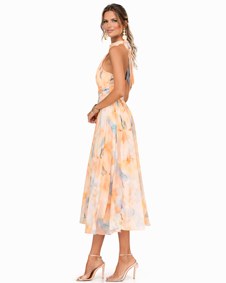Aurora™ | Halter Neck Maxi Dress