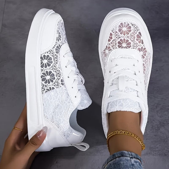 Lacey™ │ Floral Lace Sneakers