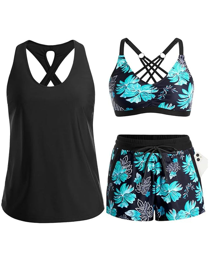 Sienna™ | 3PCS Raglan Bikini Set with Cover-Up