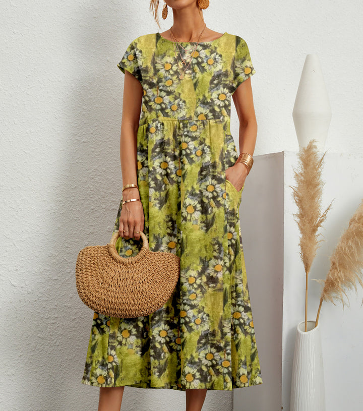 FLORENE™ - Breezy Floral Midi Dress