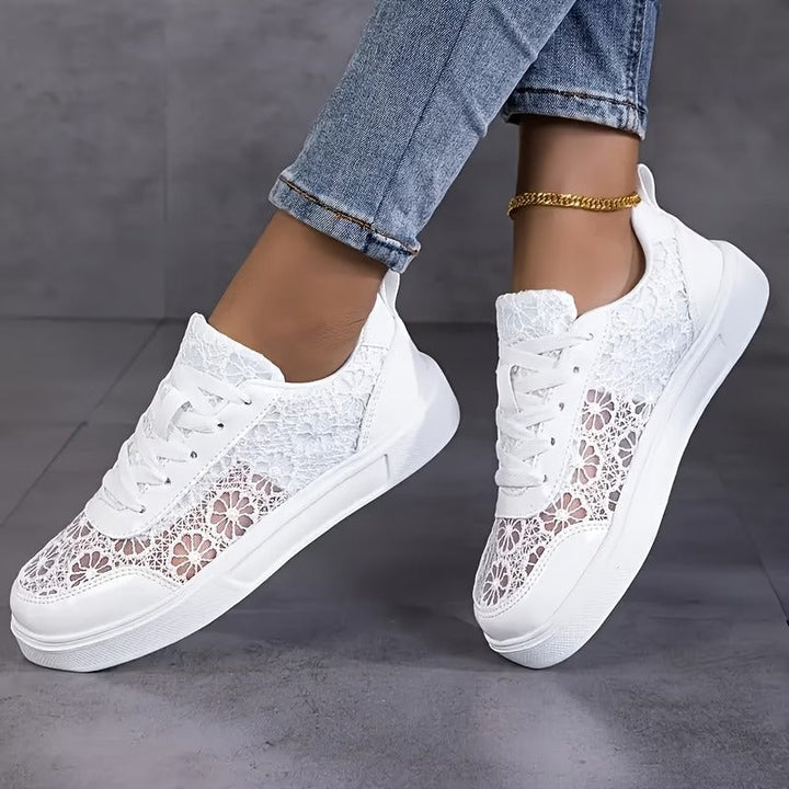Lacey™ │ Floral Lace Sneakers