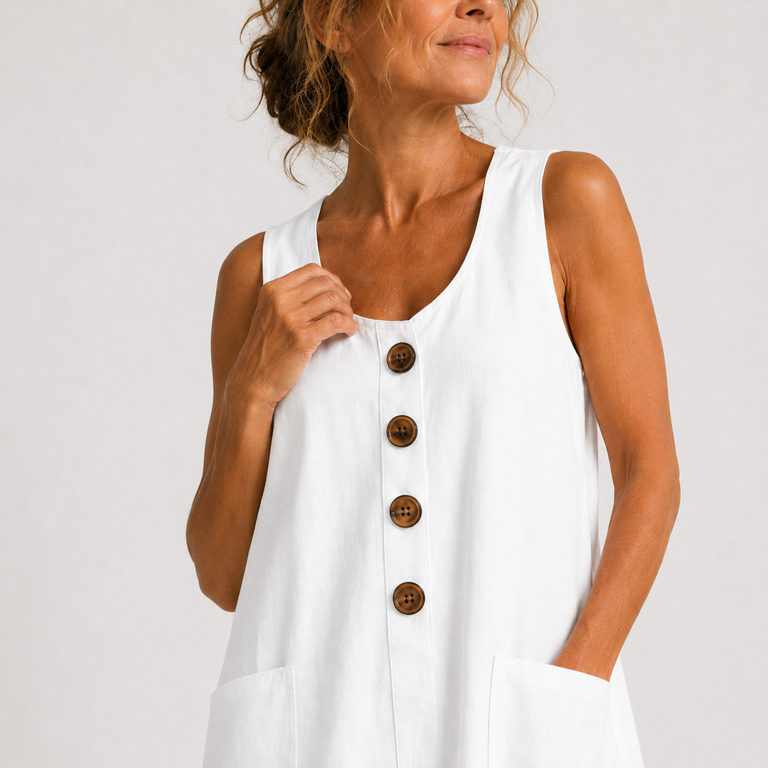 Arlina™ | V-Neck A-Line Midi Dress