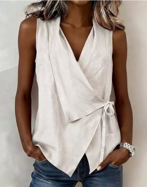 Emillie™ | Sleeveless V-Neck Blouse