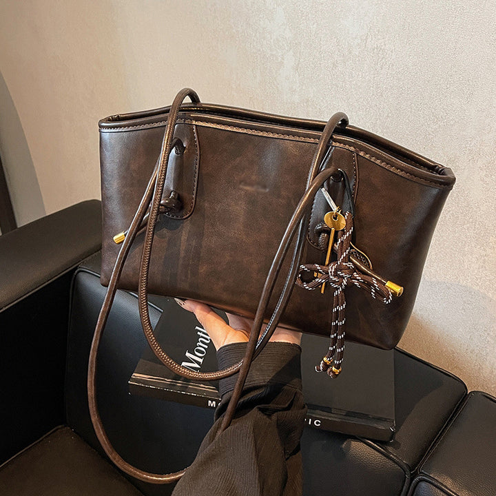 BRIGITTE™ - Vintage Knot-Detail Shoulder Tote Bag