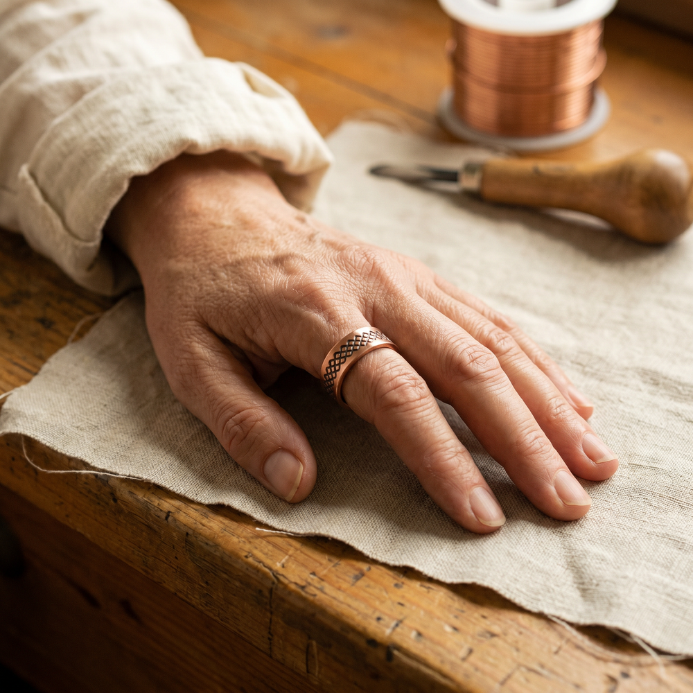 Bague en cuivre Grid de Chloé – vue 2