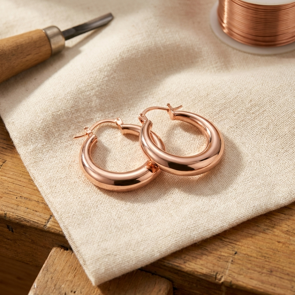 Boucles d'oreilles en cuivre Marl de Chloé